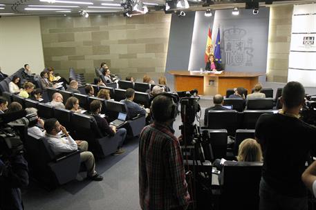 17/10/2014. Consejo de Ministros: Soraya Sáenz de Santamaría. La vicepresidenta, ministra de la Presidencia y portavoz del Gobierno de Españ...